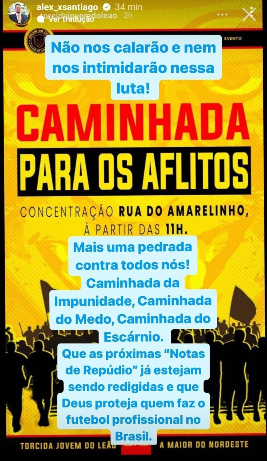 Presidente do Fortaleza critica ida de torcida do Sport a clássico: 'Outra pedrada'