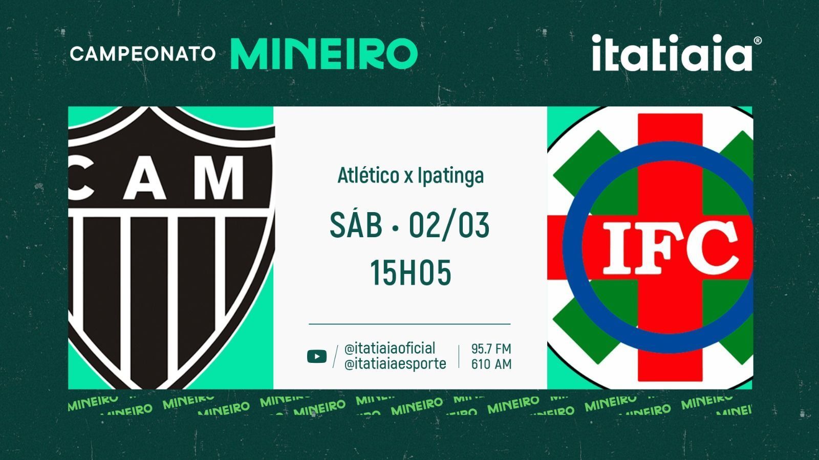 Atlético x Ipatinga: assista, ao vivo, à transmissão da Itatiaia