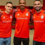 Inter apresenta Borré, Fernando e Thiago Maia à torcida no Beira-Rio