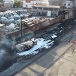 Veja imagens aéreas do estrago causado pela explosão de caminhão no Anel Rodoviário
