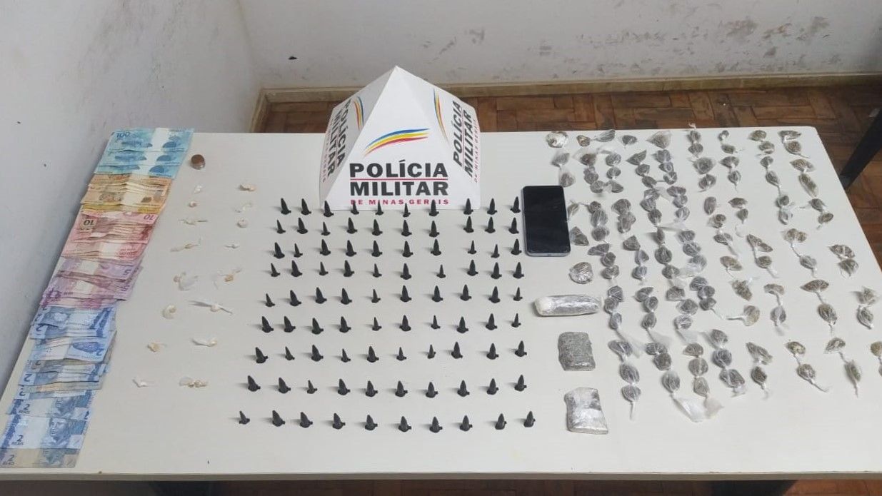 Homem é preso em Itabirito com drogas e dinheiro após tentativa de fuga