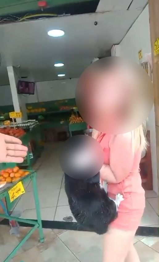Mulher que esganou gata na porta de hortifrúti no RJ será investigada; veja vídeo