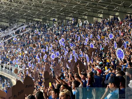 Torcida do Cruzeiro no Mineirão durante a decisão do Mineiro contra o Atlético
