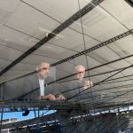 Dorival Júnior e Rodrigo Caetano acompanham Fluminense x Vasco no Maracanã