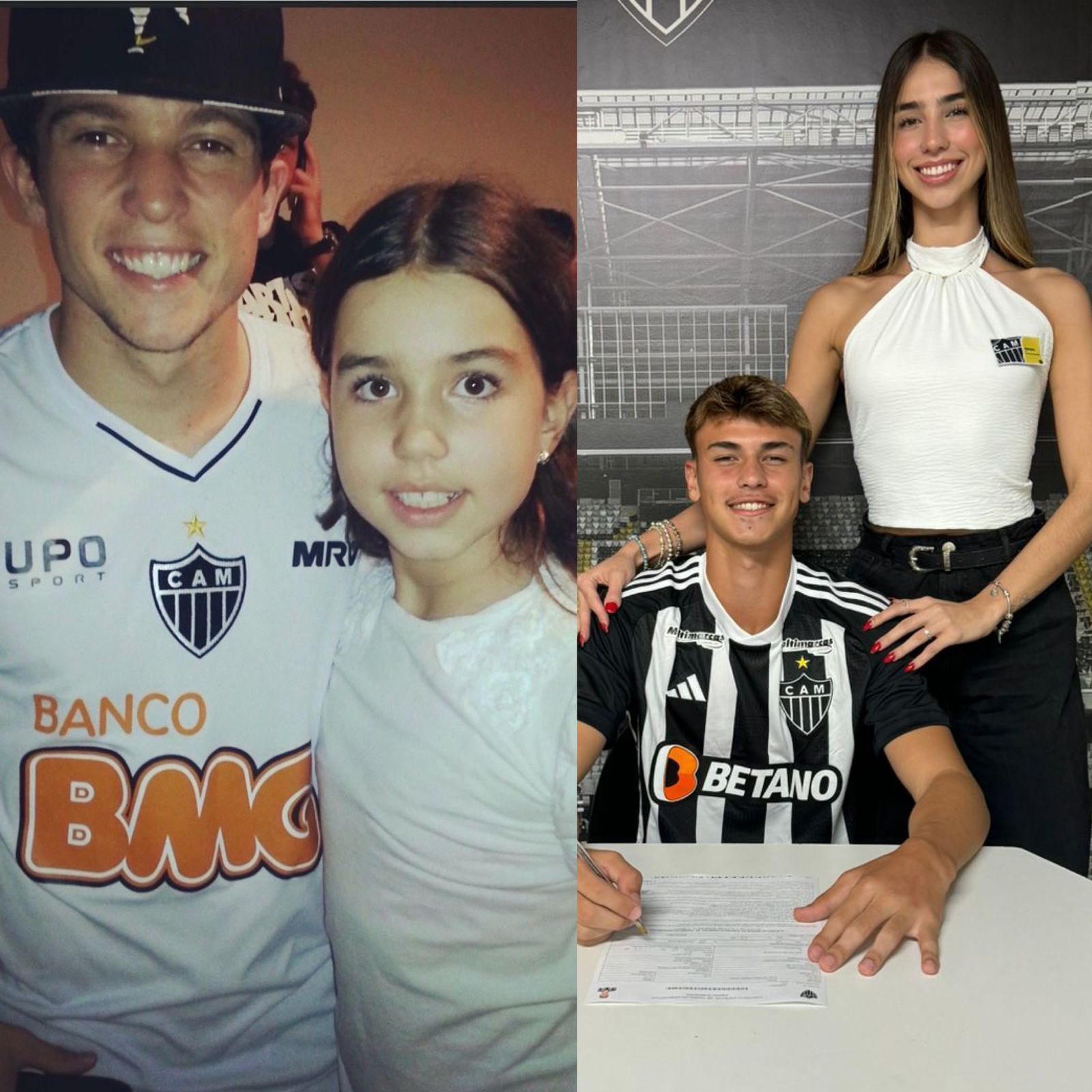 Atlético: fã de Bernard sonha em reeditar foto tirada em 2013 e ver irmão atuar com ídolo