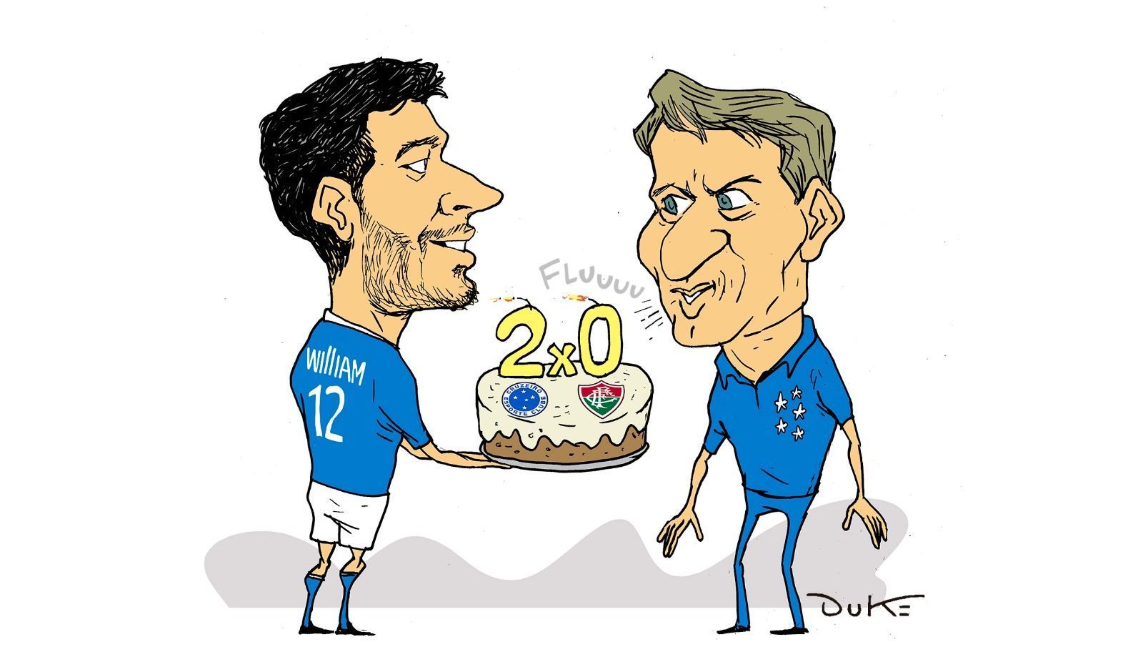 Charge do Duke: William brilha em vitória do Cruzeiro sobre o Fluminense