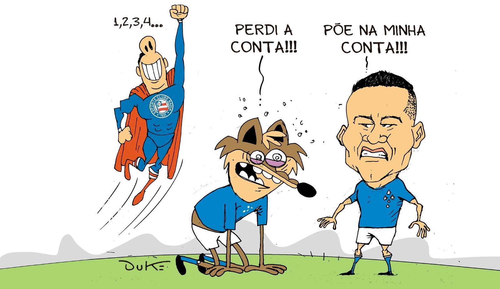 Charge do Duke: a goleada sofrida pelo Cruzeiro contra o Bahia