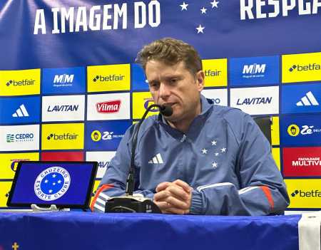 Fernando Seabra após a derrota do Cruzeiro para o Criciúma, por 1 a 0, pelo Campeonato Brasileiro