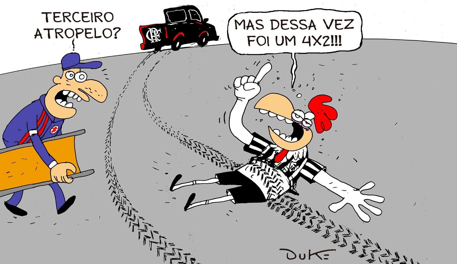 Charge do Duke: Atlético é 'atropelado' pelo Flamengo