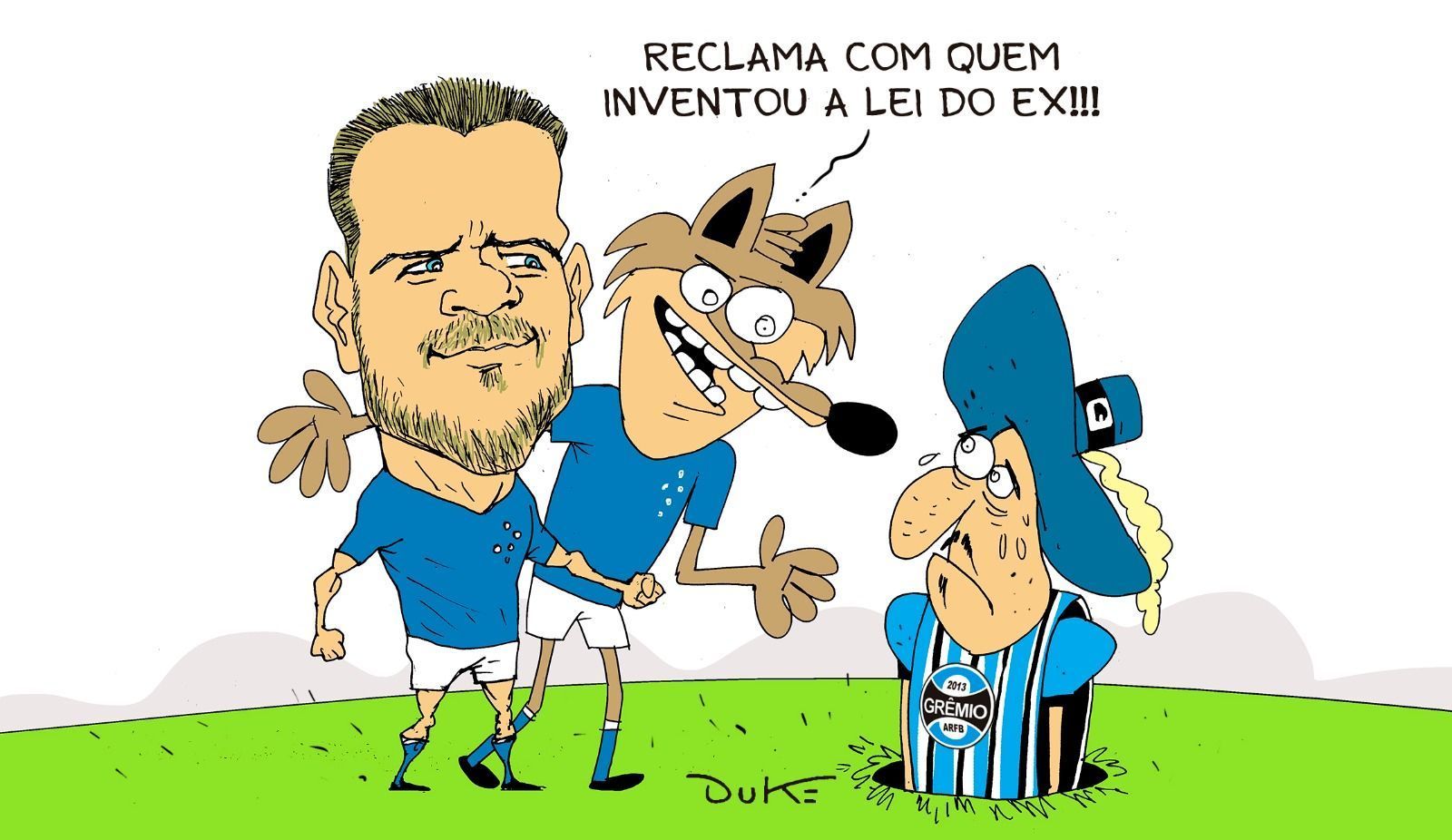Charge do Duke: a vitória do Cruzeiro sobre o Grêmio no Sul