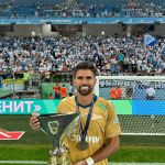 Ex-zagueiro do Atlético celebra gol e título pelo Zenit, da Rússia