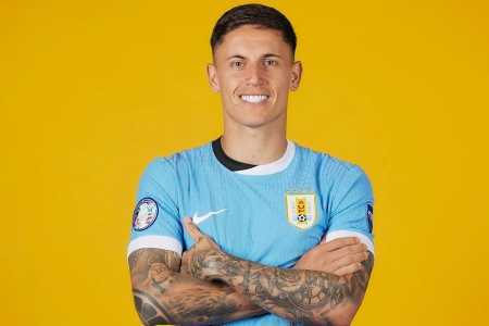 Brian Rodríguez defende de seleção do Uruguai • Divulgação/Conmebol