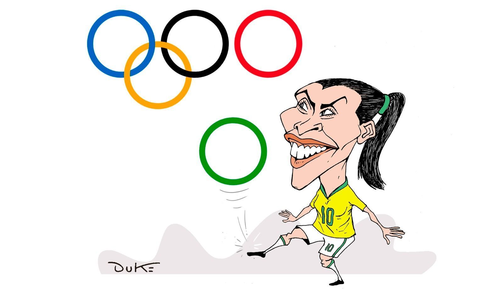 Charge do Duke: Marta brilha na estreia de sua última Olimpíada