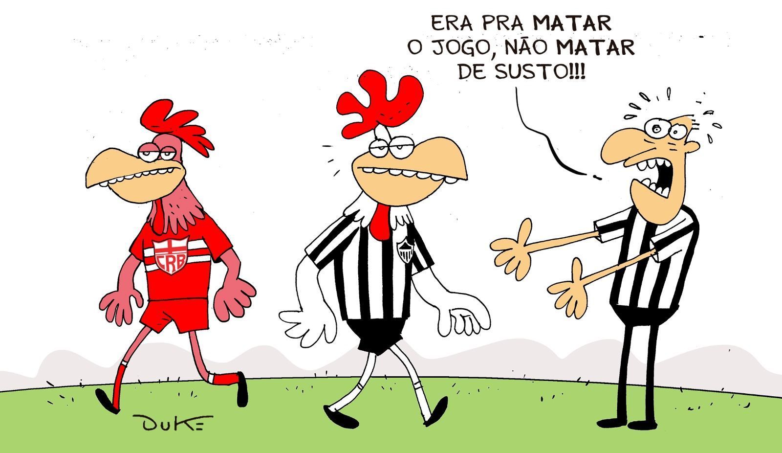 Charge do Duke: o empate entre Atlético e CRB pela Copa do Brasil