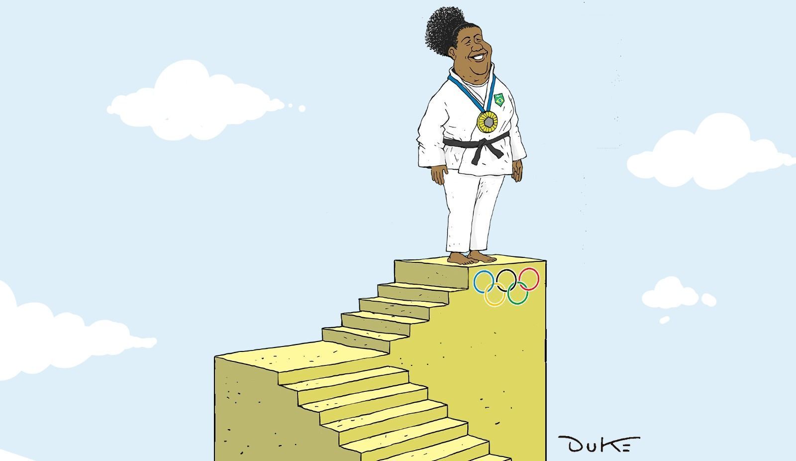 Charge do Duke: o ouro de Beatriz Souza no judô em Paris 2024