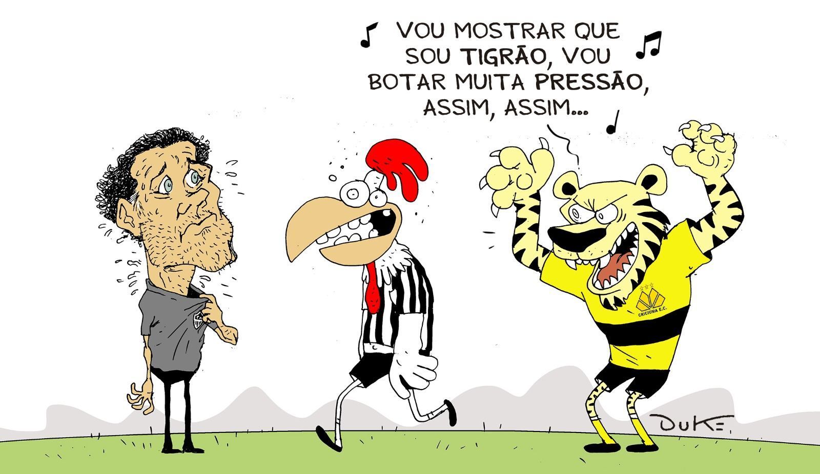 Charge do Duke: Tigre vence pelo Brasileiro e 'bota pressão' no Atlético