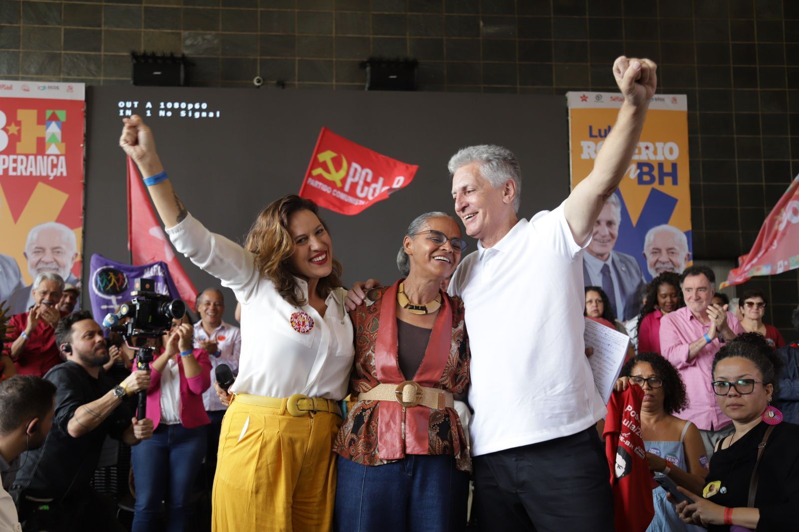 Em convenção do PT em BH, Marina Silva elogia chapa Rogério-Bella: ‘aliança intergeracional’
