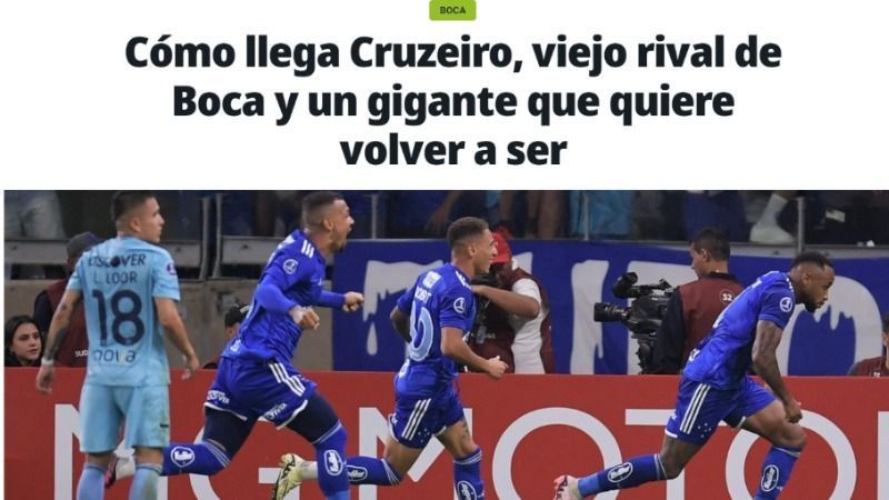 Olé, da Argentina, exalta história do Cruzeiro antes de jogo contra o Boca: 'Gigante'