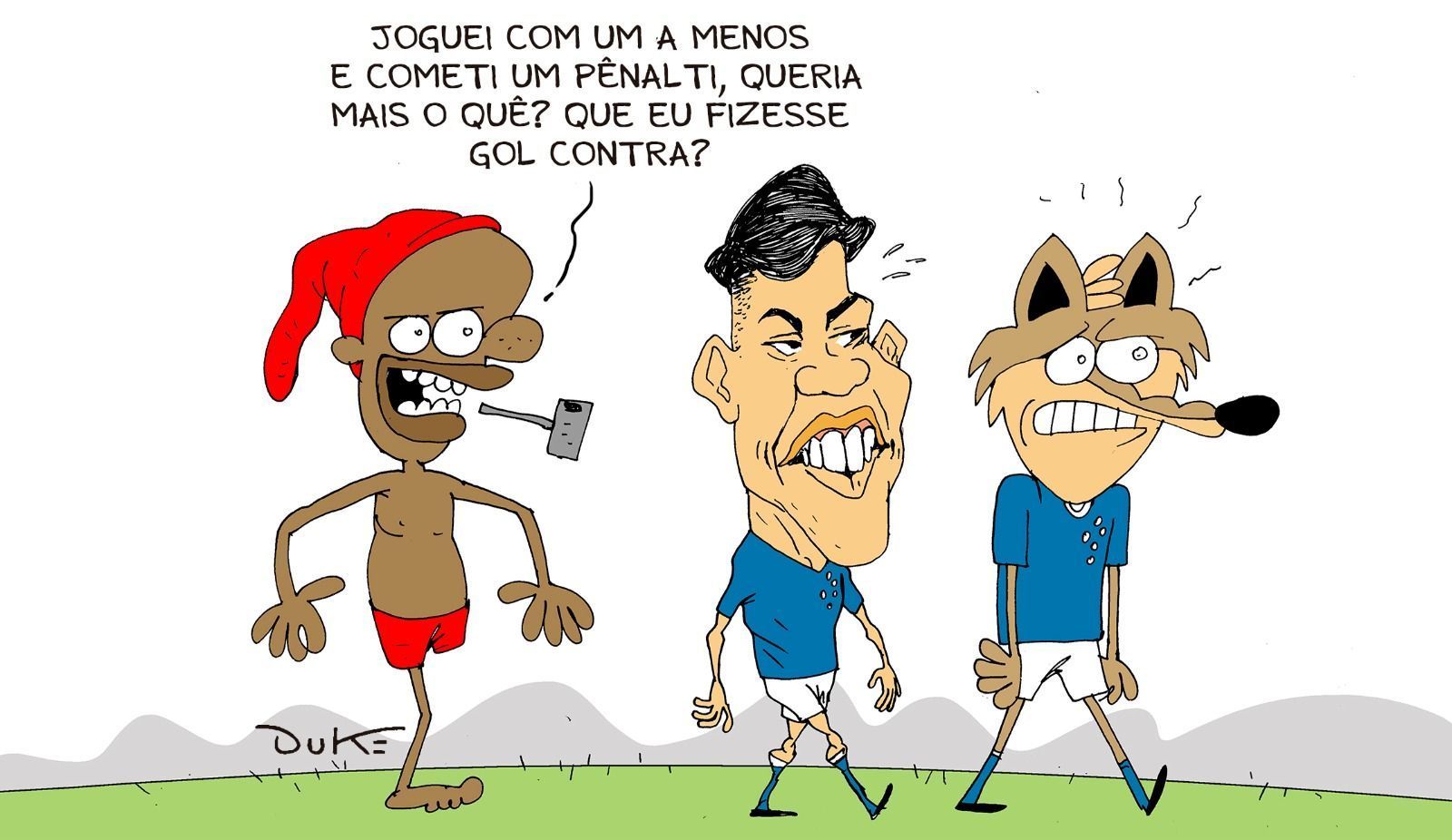 Charge do Duke: o empate entre Cruzeiro e Inter pelo Brasileirão
