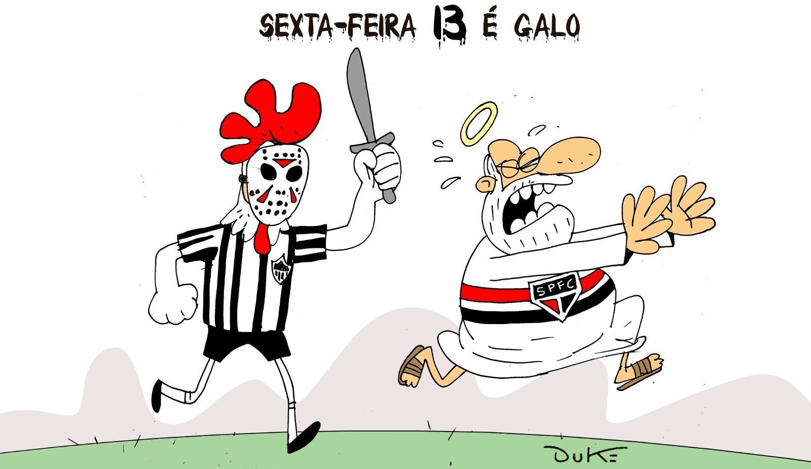 Charge do Duke | Atlético 'assombra' o São Paulo na sexta-feira 13