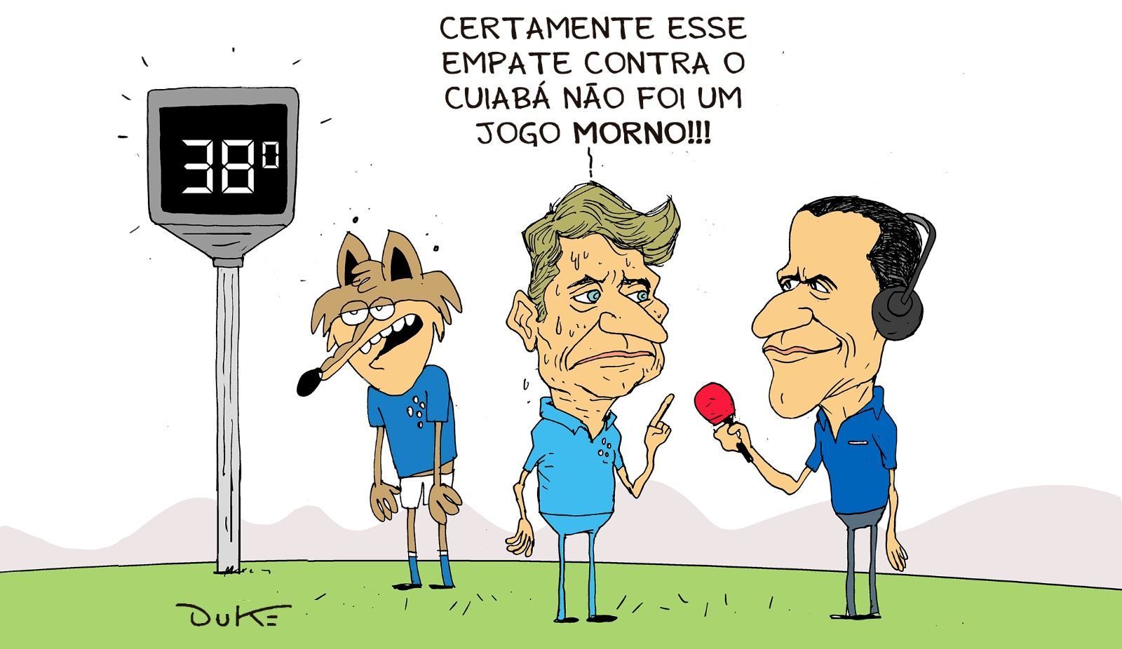 Charge do Duke: o empate entre Cuiabá e Cruzeiro pelo Brasileiro