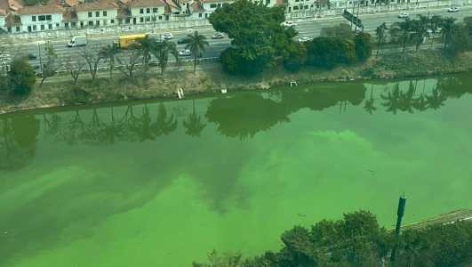 Rio Pinheiros apresenta coloração verde devido à estiagem em SP; entenda | CNN Brasil