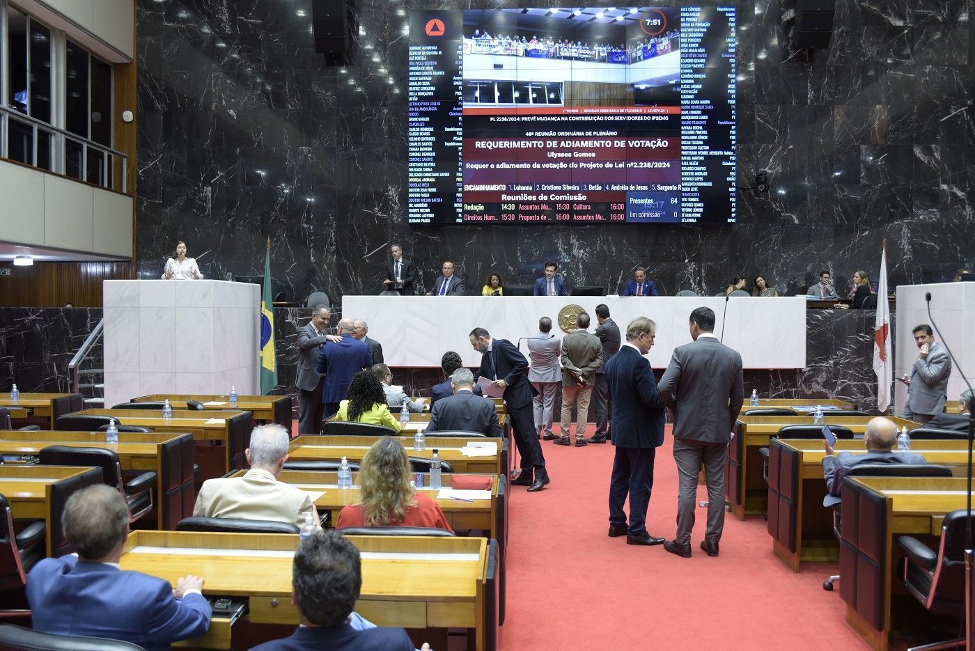 Após cinco horas de obstrução da oposição, projeto do Ipsemg não é votado na ALMG