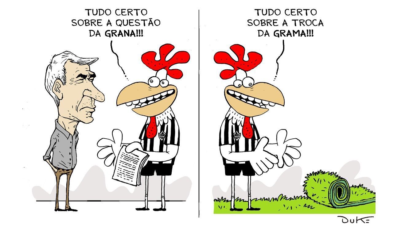 Charge do Duke: Atlético próximo de Luís Castro e o novo gramado da Arena MRV
