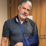 William Bonner sofre acidente e lesiona os dois braços