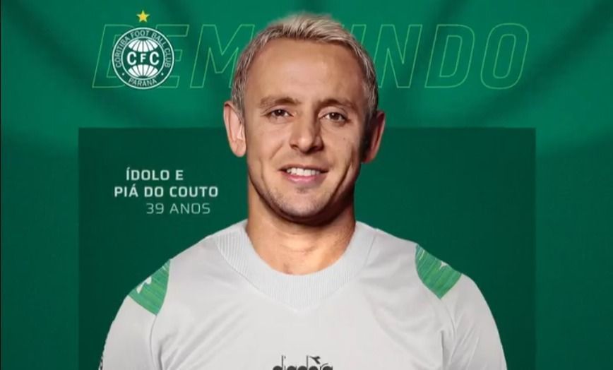 Coritiba oficializa retorno do lateral-direito Rafinha após 20 anos