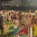 Crianças vão à loucura com presença de Ronaldinho, ídolo do Atlético, em Pernambuco