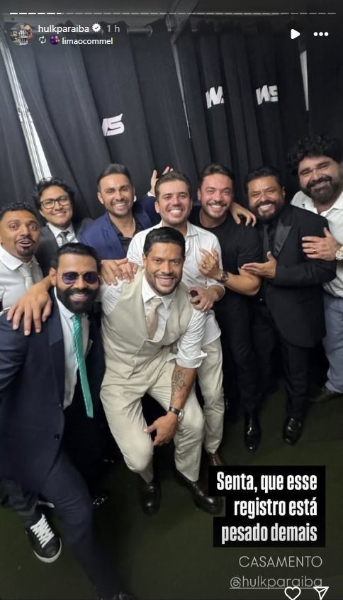 Casamento milionário de Hulk tem atrações da música brasileira; veja registros