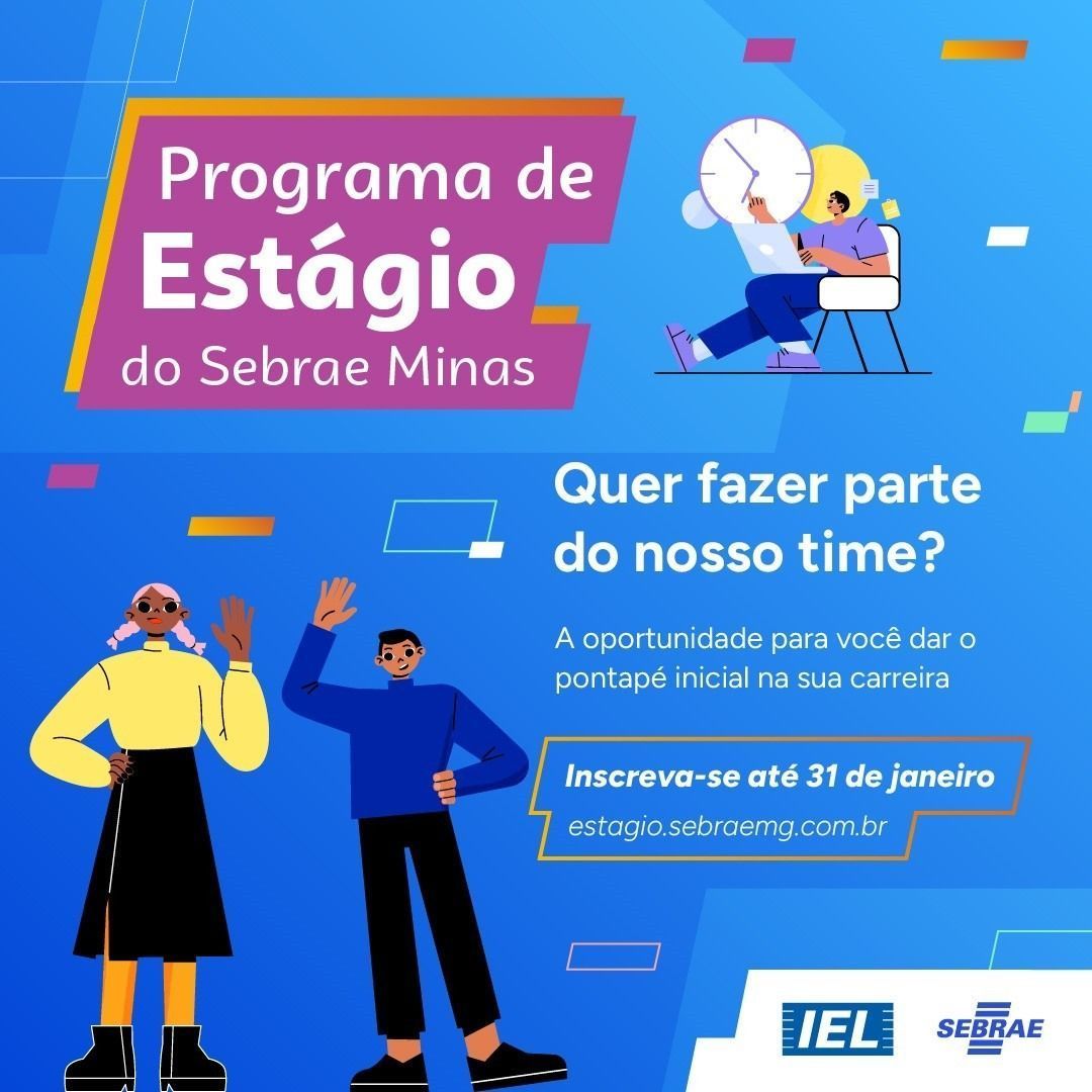 Programa de estágio do Sebrae tem vagas na região