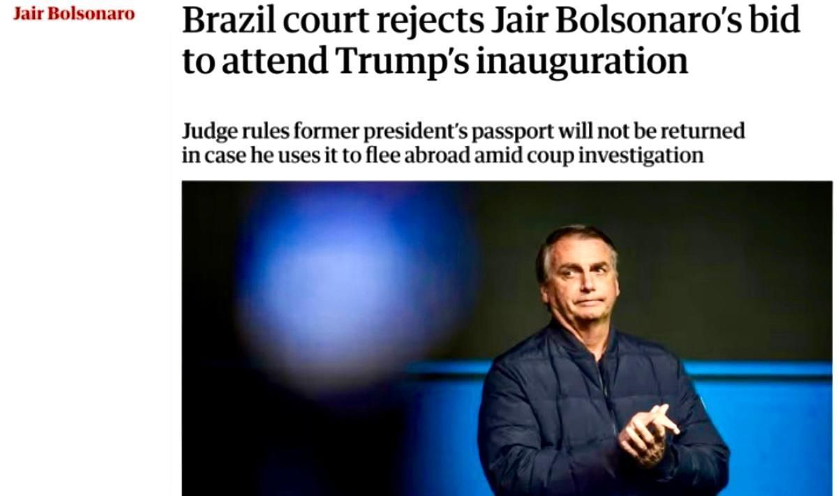 Posse de Trump: O que diz a imprensa internacional sobre decisão de Moraes que impediu Bolsonaro de viajar