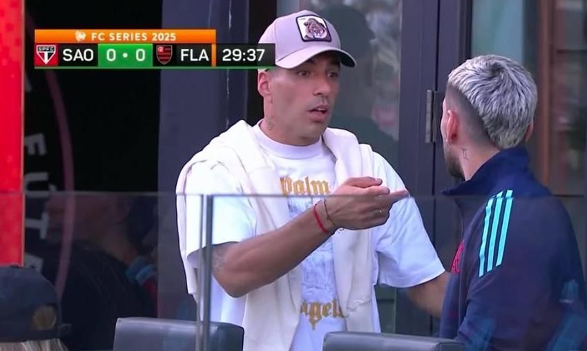 Saudades do BR? Suárez acompanha São Paulo x Flamengo, pela FC Series, nos EUA