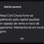 Ministro elogia funcionamento do Defesa Civil Alerta, usado pela 1ª vez por SP