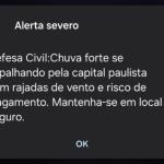 Ministro elogia funcionamento do Defesa Civil Alerta, usado pela 1ª vez por SP