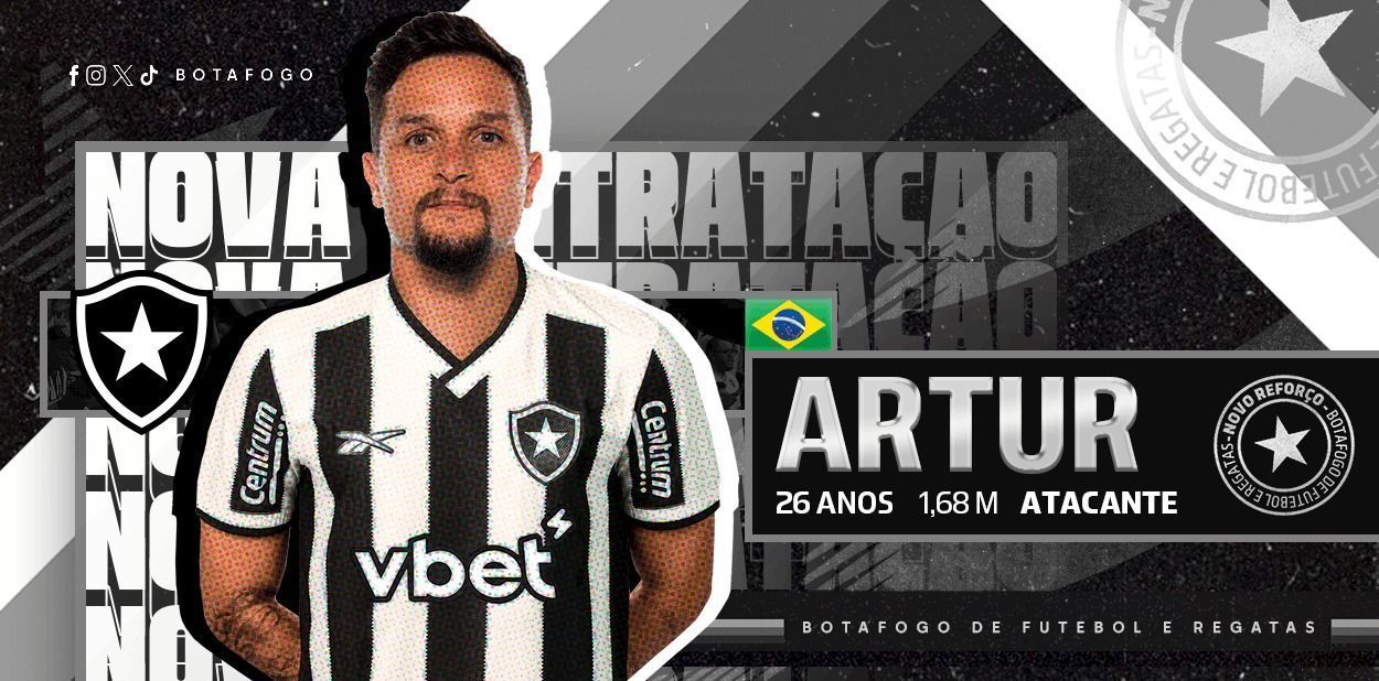 Botafogo anuncia contratação de Artur, ex-Palmeiras e Zenit