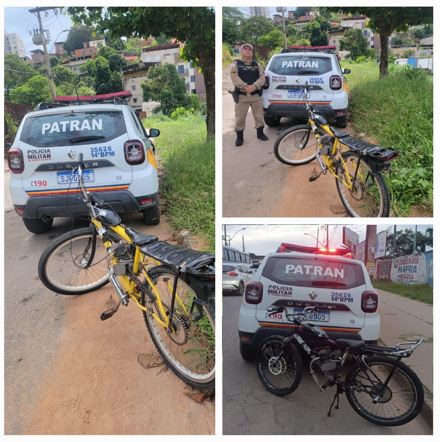 Ação da PM em Ipatinga apreende bicicletas motorizadas com adolescentes