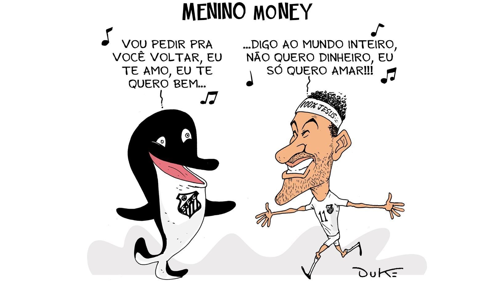 Charge do Duke | A volta de Neymar ao Santos