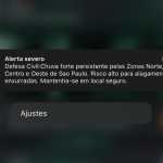 Defesa Civil emite alerta de forte chuva para São Paulo