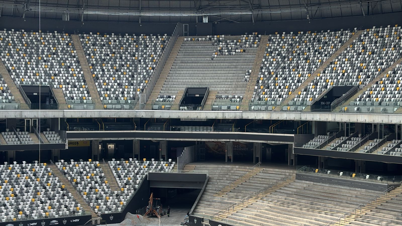 Atlético inicia retirada das cadeiras de setor da Arena MRV