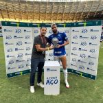 Fabrício Bruno, do Cruzeiro, recebe troféu ‘Melhor em Campo Gerdau’