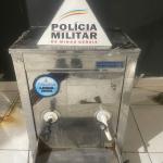Conhecido da polícia é flagrado transportando bebedouro industrial em local suspeito