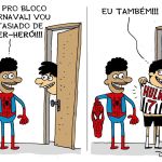 Charge do Duke | Fantasias de super-heróis no carnaval