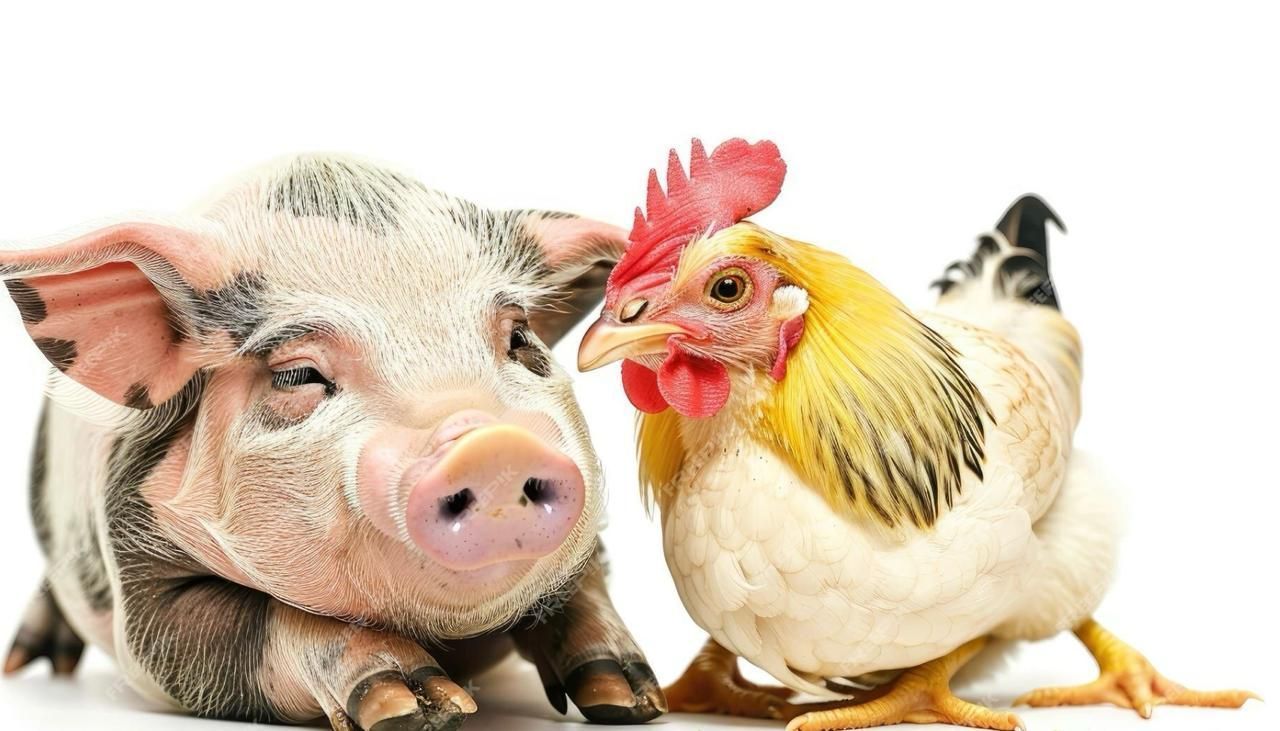 Porco e frango em alta, boi e ovo em queda