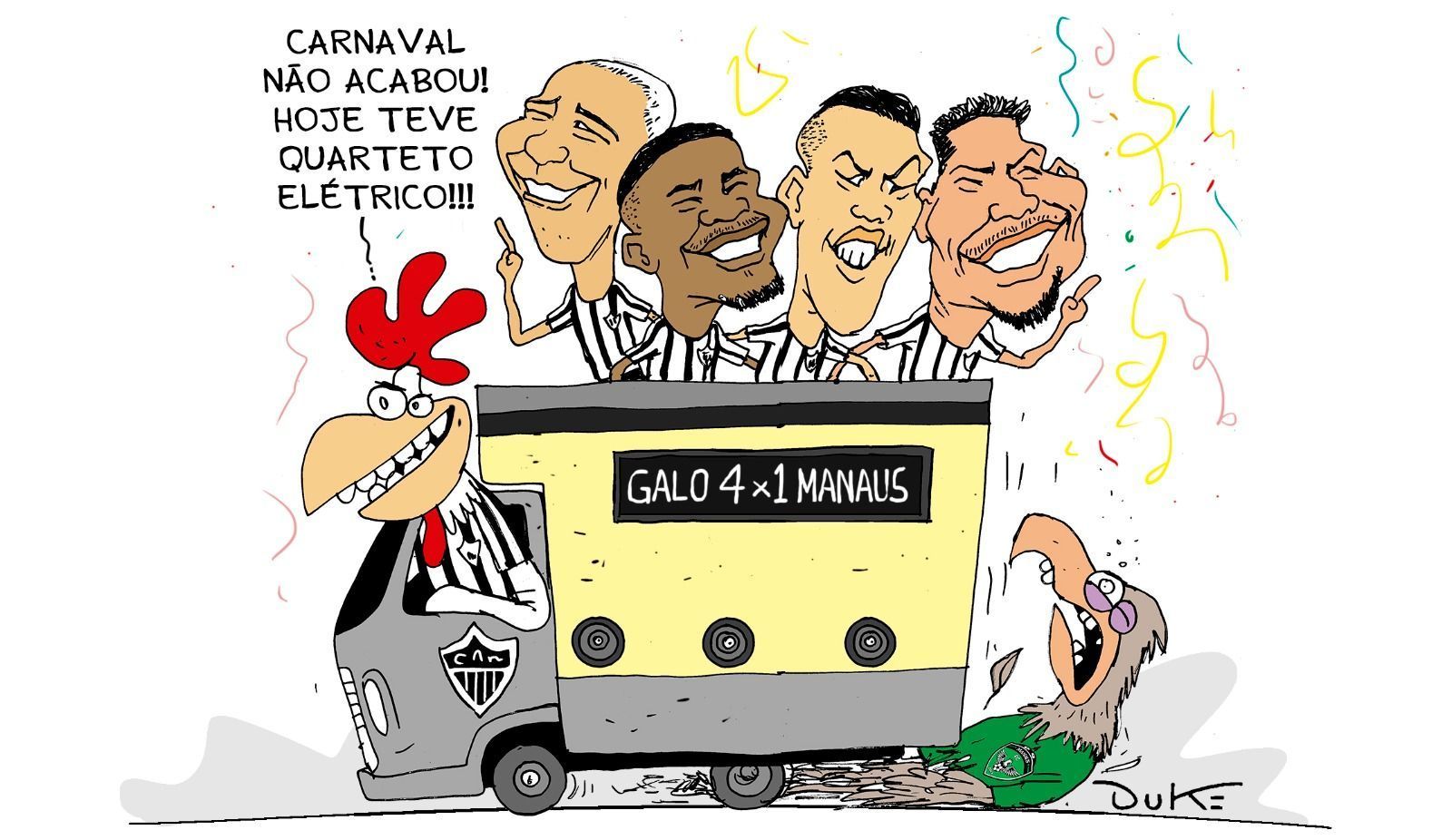 Charge do Duke: A goleada do Atlético sobre o Manaus na Copa do Brasil