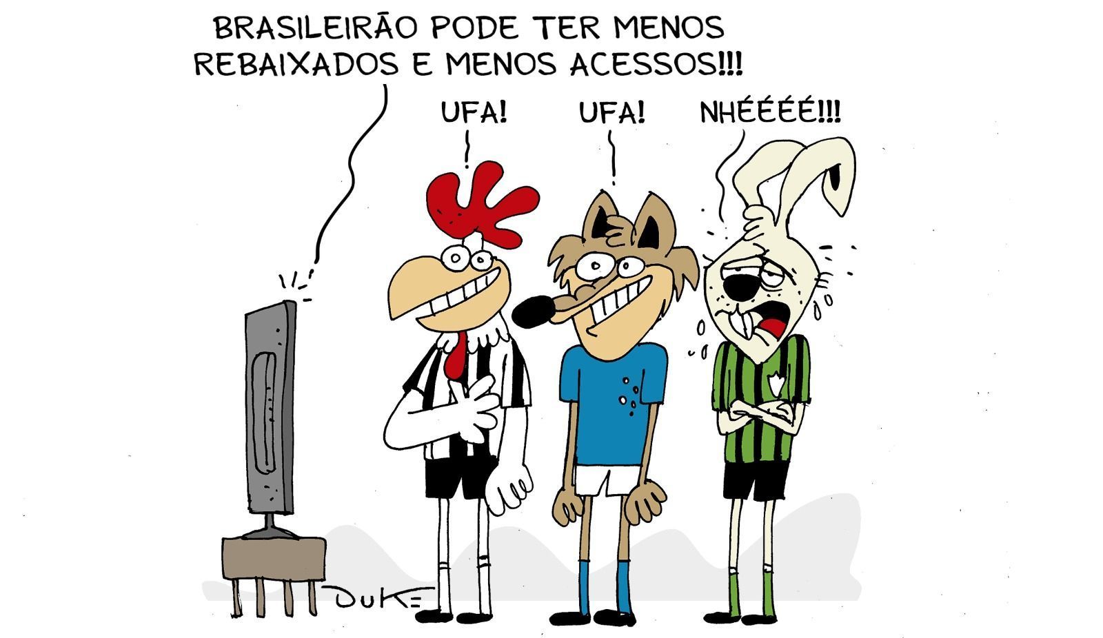Charge do Duke: a possibilidade de mudança no rebaixamento do Brasileirão