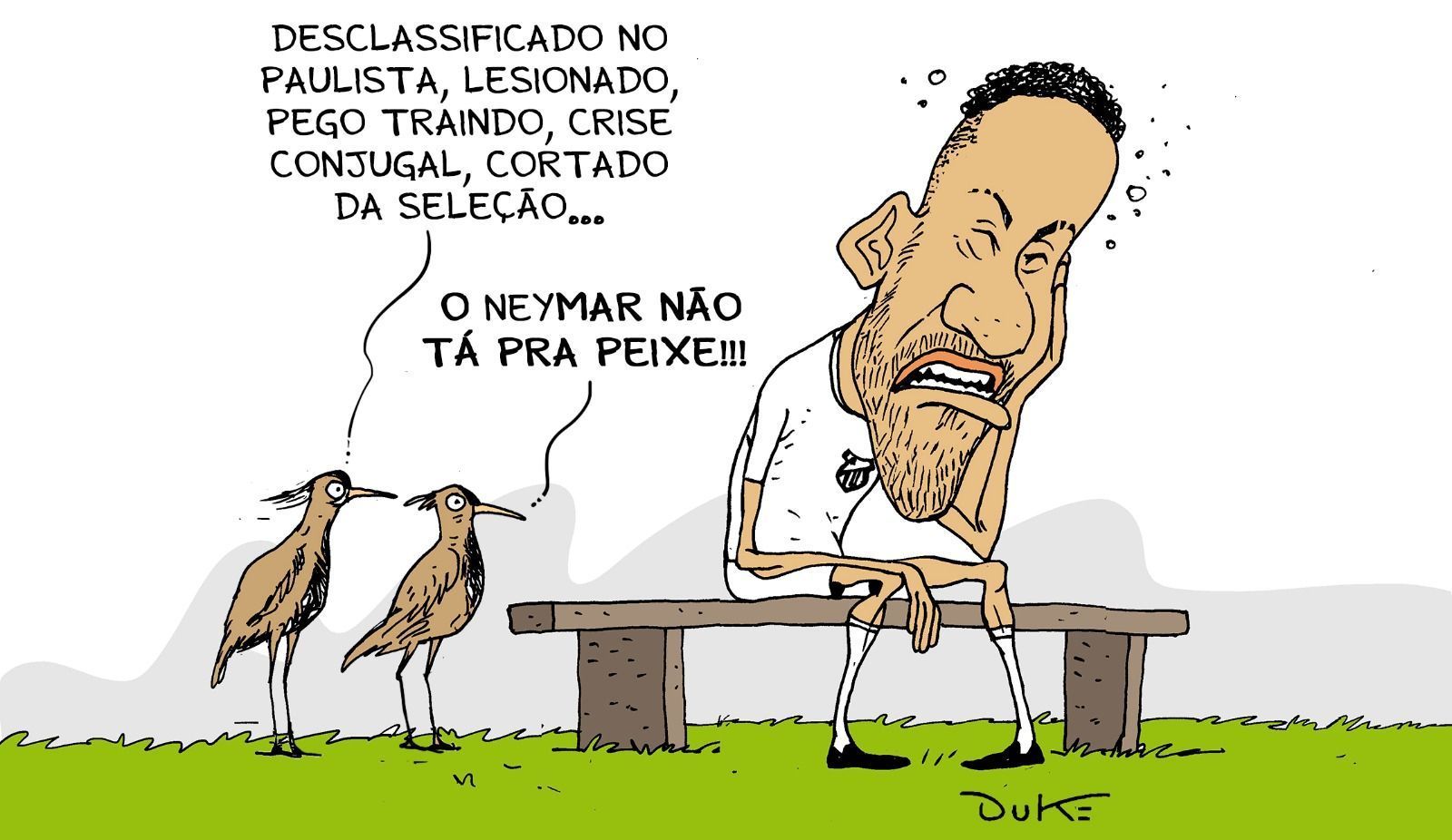 Charge do Duke | Neymar não está pra Peixe