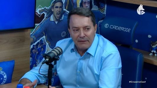 Pedro Lourenço não conteve a emoção ao falar dos torcedores do Cruzeiro